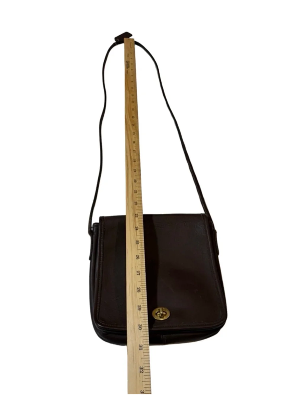 Vintage Coach Legacy Companion Flap Brown Leather Turnlock Crossbody - Picture 2 of 10